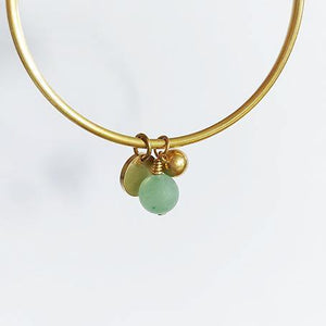 Open image in slideshow, Brass Bracelet + Beads Bracelet - Rock Paper Scissors
